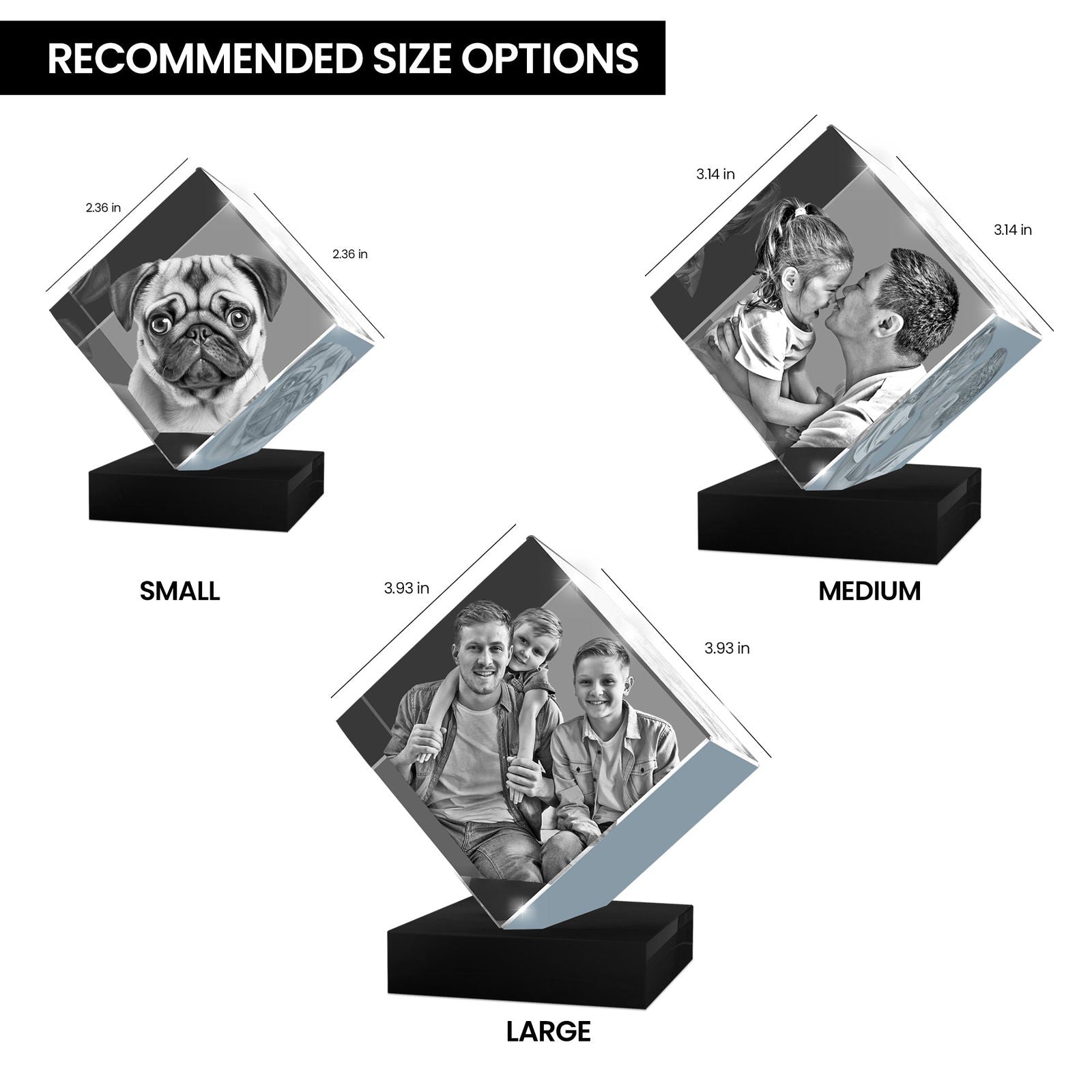 Diamond shaped 3d crystal - 3d crystal forever