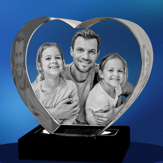 Heart Shaped 3D Crystal - 3d crystal forever