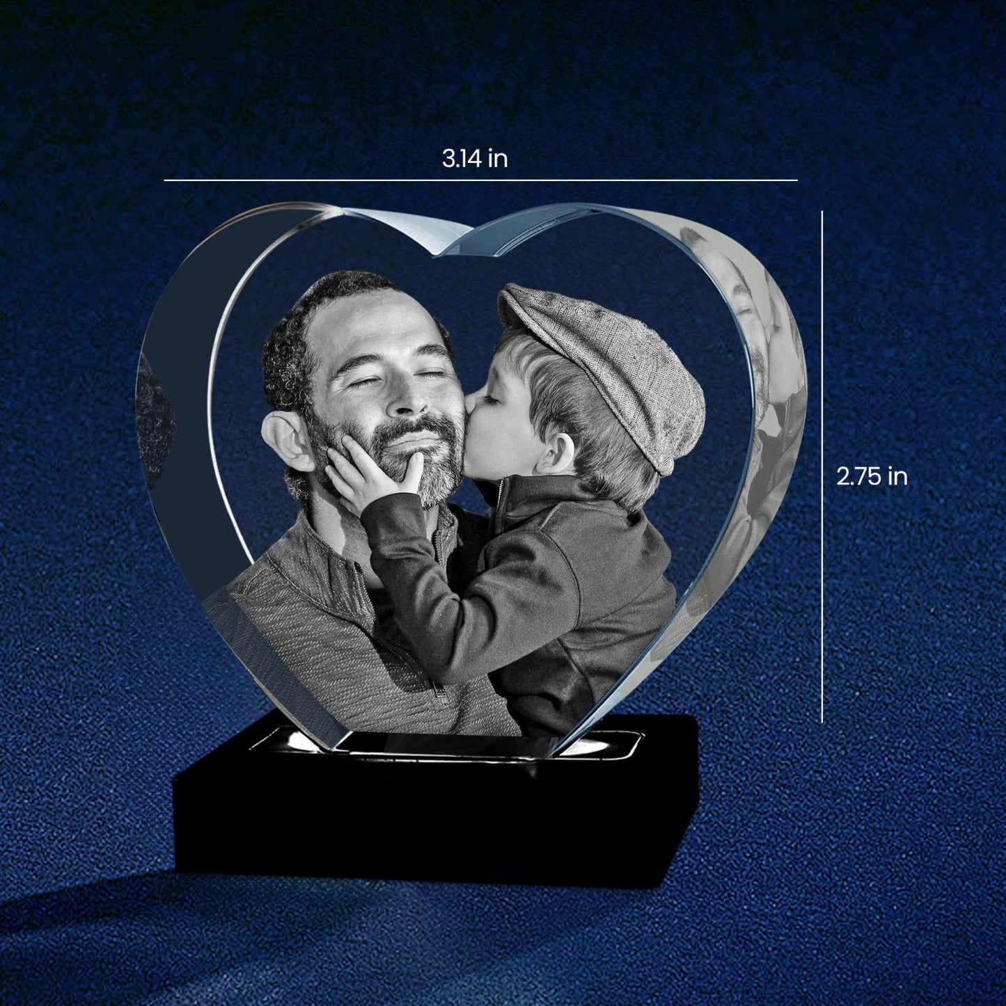 Heart Shaped 3D Crystal - 3d crystal forever