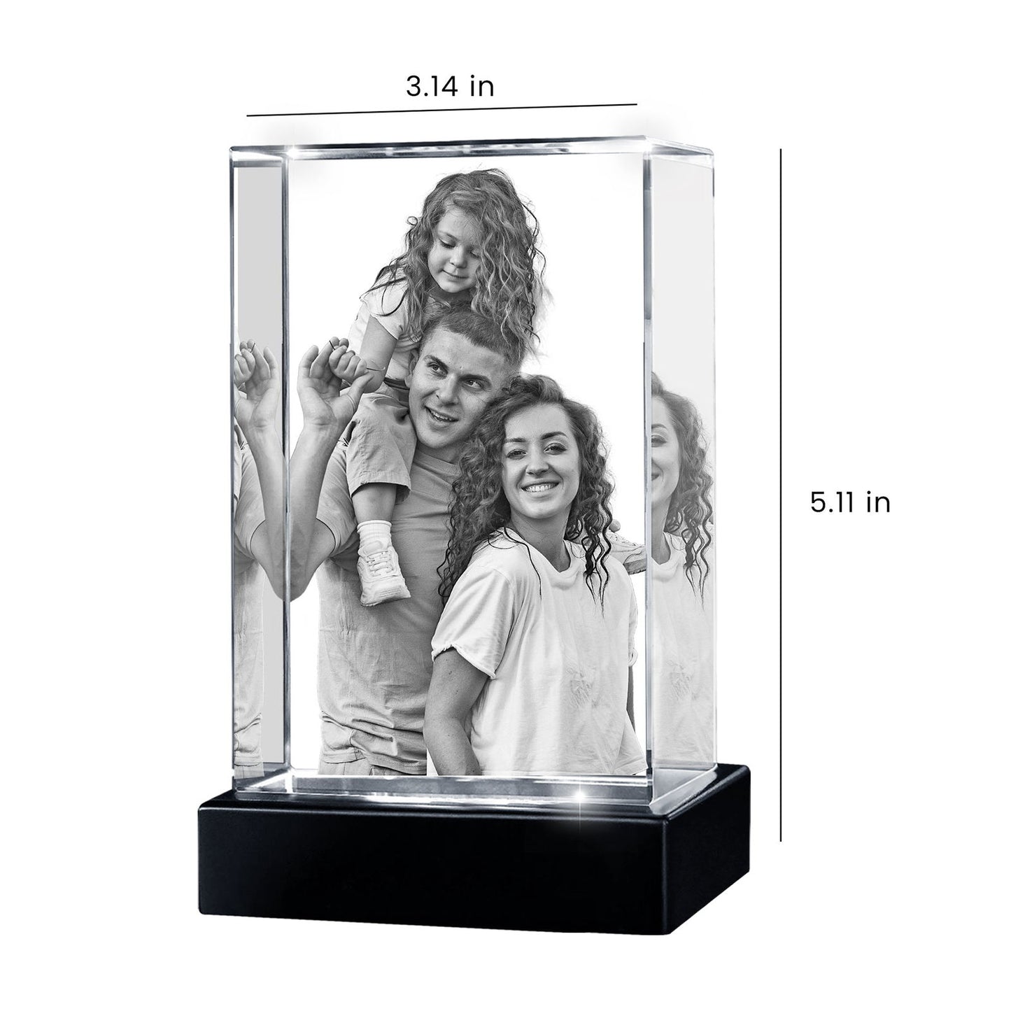 Rectangular 3D Crystal - 3d crystal forever